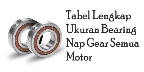 Ukuran Bearing Gear Ninja Rr. Tabel Lengkap Ukuran Bearing Nap Gear Semua Motor