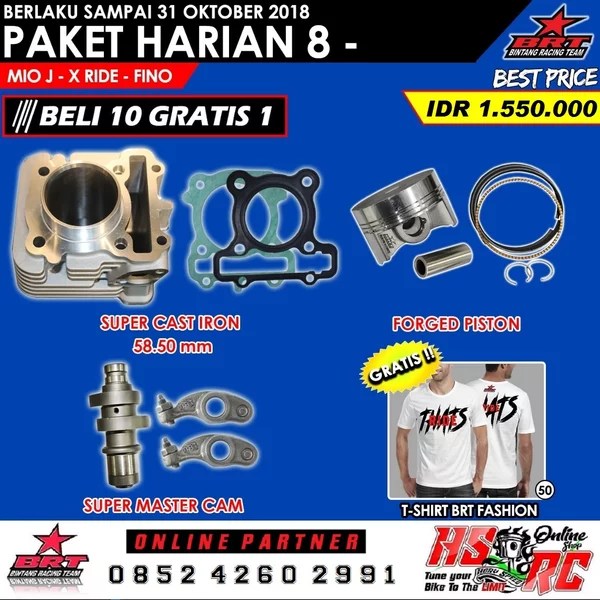 Bore Up Mio J 150cc Harian. 