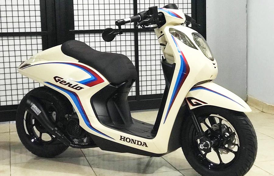 Honda Genio Pakai Velg Scoopy. Modifikasi Honda Genio Pakai Ban 12 Inchi ala Scoopy