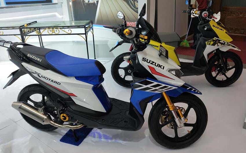 Suzuki Nex Modifikasi. Modifikasi Suzuki Nex II, Tampil Gahar ala Motard...!!