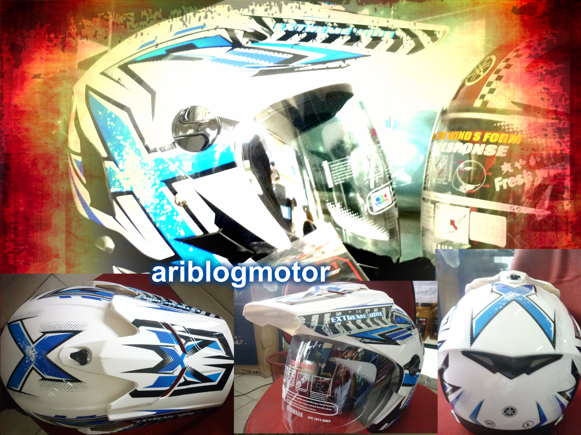 Helm X Ride. Dapat Kiriman Helm X-Ride, Accesories NVL Warna Putih Dan