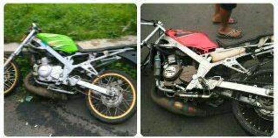 Tragedi Seting Ninja. Tragedi Ninja vs Ninja di Gor Ken Arok Malang, Motor Terbakar