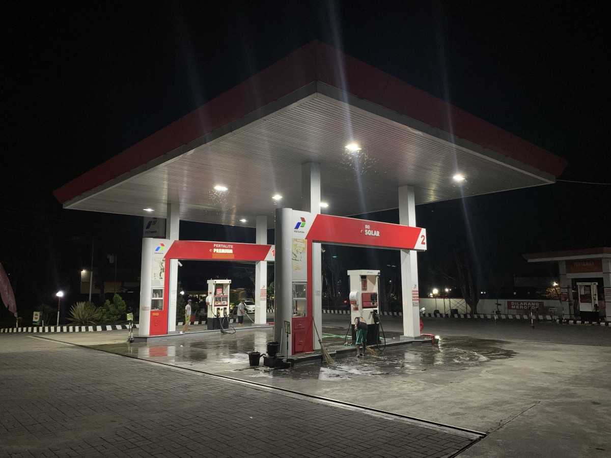 Pom Bensin Temanggung. Project Renovasi Lighting Pom Bensin Temanggung Jawa Tengah