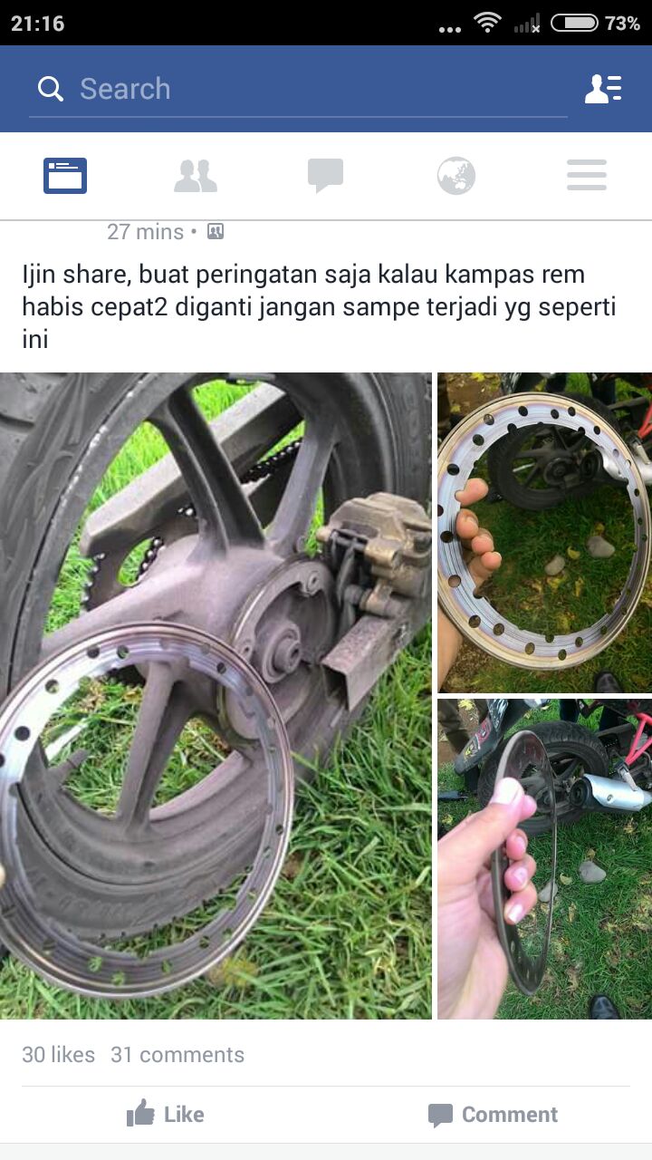 Cakram Cb150r. Minim perawatan, cakram belakang Honda CB150R bisa jadi