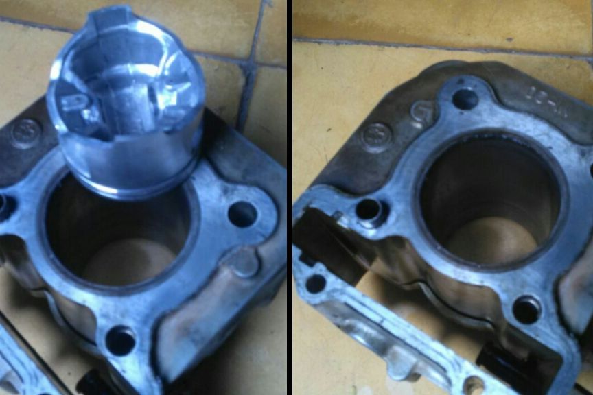 Apakah Blok Beat Fi Bisa Di Oversize. Begini Trik Akali Ganti Piston Diasil Silinder Yamaha Mio J dan X