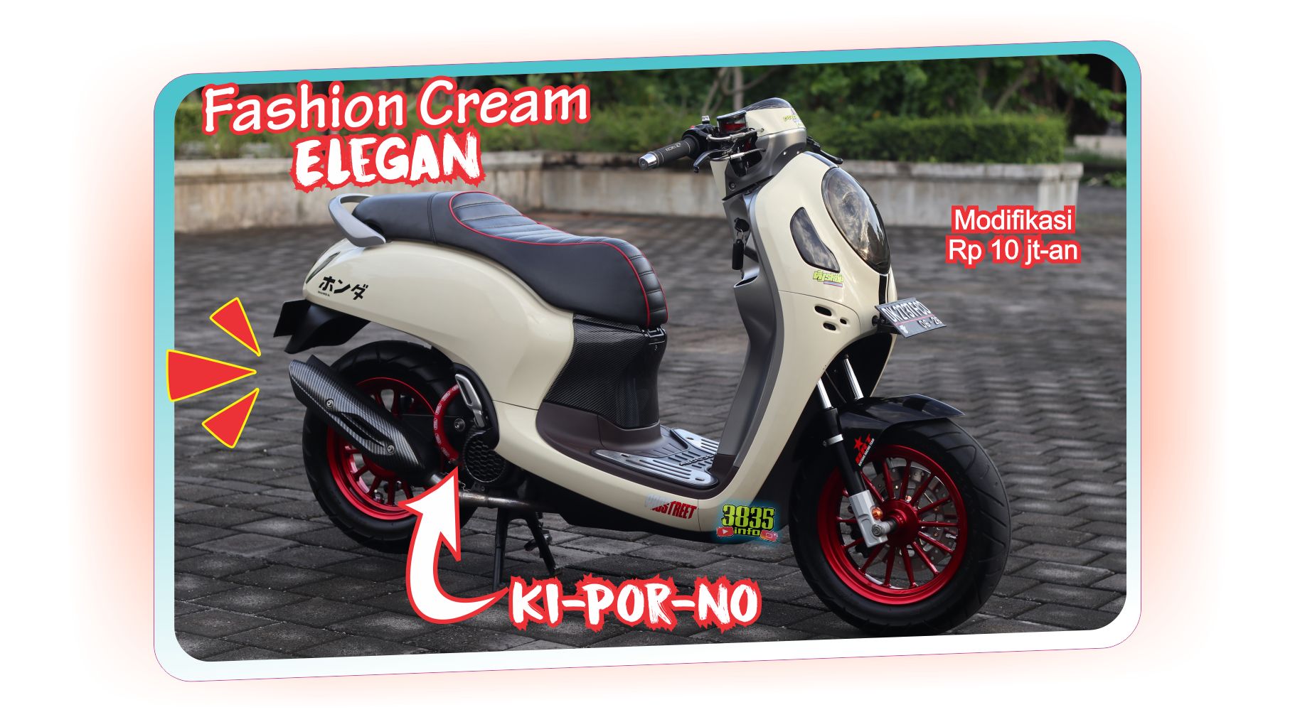 Scoopy Cream Modif. Gantengnya dan Tidak Ngempos Lagi, Modif New Scoopy Fashion