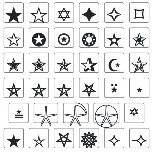Stiker Bintang Keren. Simbol bintang -