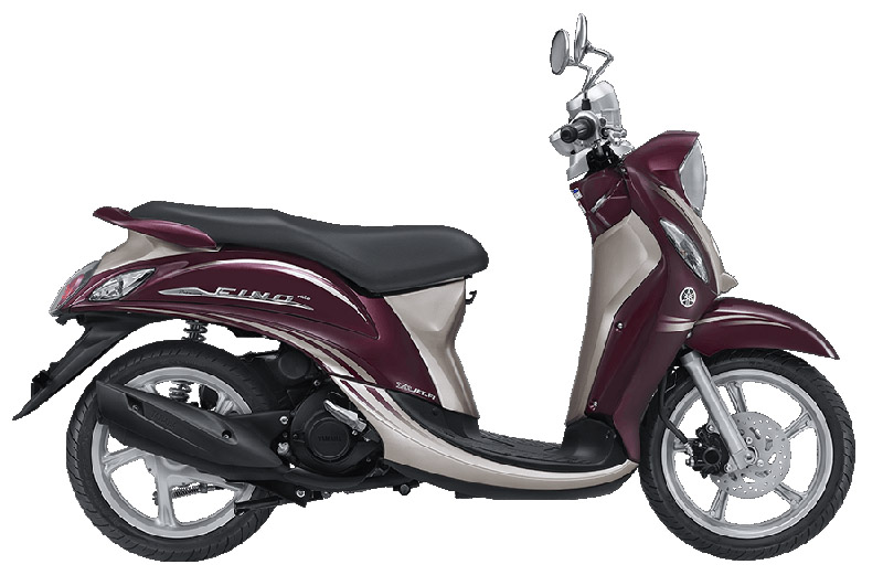 Motor Fino Merah. Yamaha Fino Red Wine