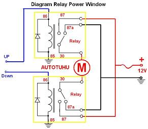 Skema Relay 5 Kaki. Wiring Diagram Relay Power Window