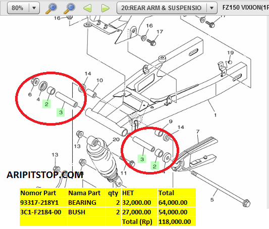 Laher Arm Vixion. Ganti Bosh Conrod dan Laher Arm Yamaha Vixion – AWANSAN