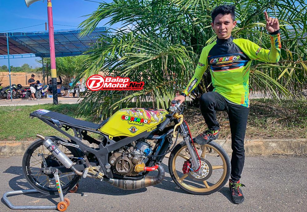 Motor Ninja Boy. Drag Bike: Ninja Frame STD Golden Boy Palembang Masih