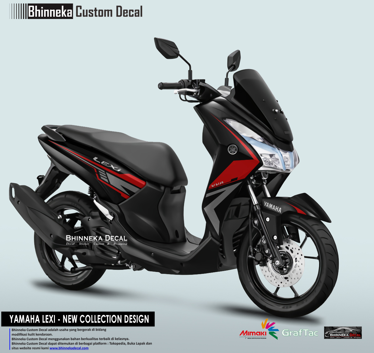 Yamaha Lexi Merah. DECAL STICKER YAMAHA LEXI 125 VVA MERAH – Bhinneka