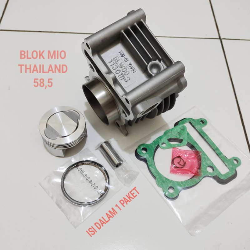 Paket Bore Up Mio 58 Harian. BLOK SEHER BORING PAKET BOREUP KRT MIO 58,5 58 59