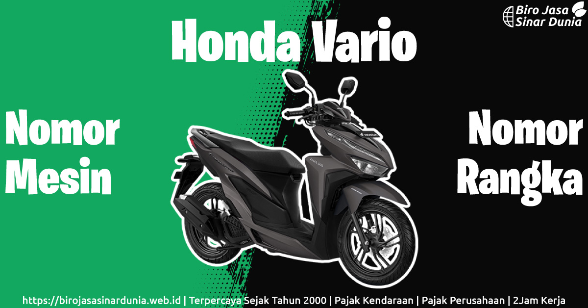 Rangka Motor Vario 125. 2 Letak Nomor Mesin Vario