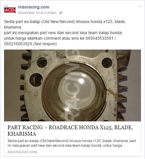 Supra X 100cc Bore Up Harian. KOREK HARIAN MOTOR HONDA C-series MENGENAL MESIN C
