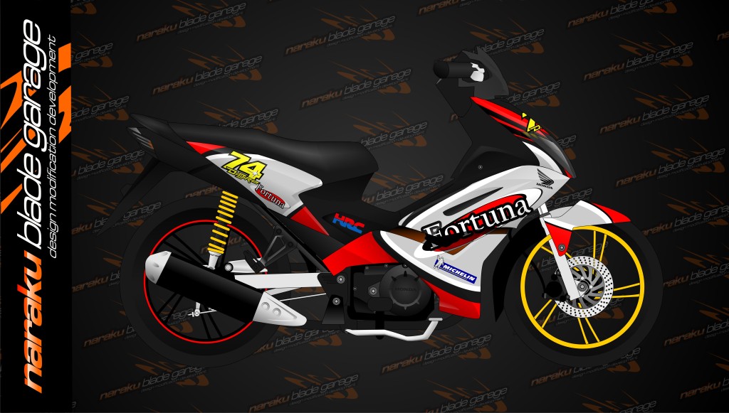 Modifikasi Blade Lama. Sketsa Modifikasi Livery Honda Blade (Lama)