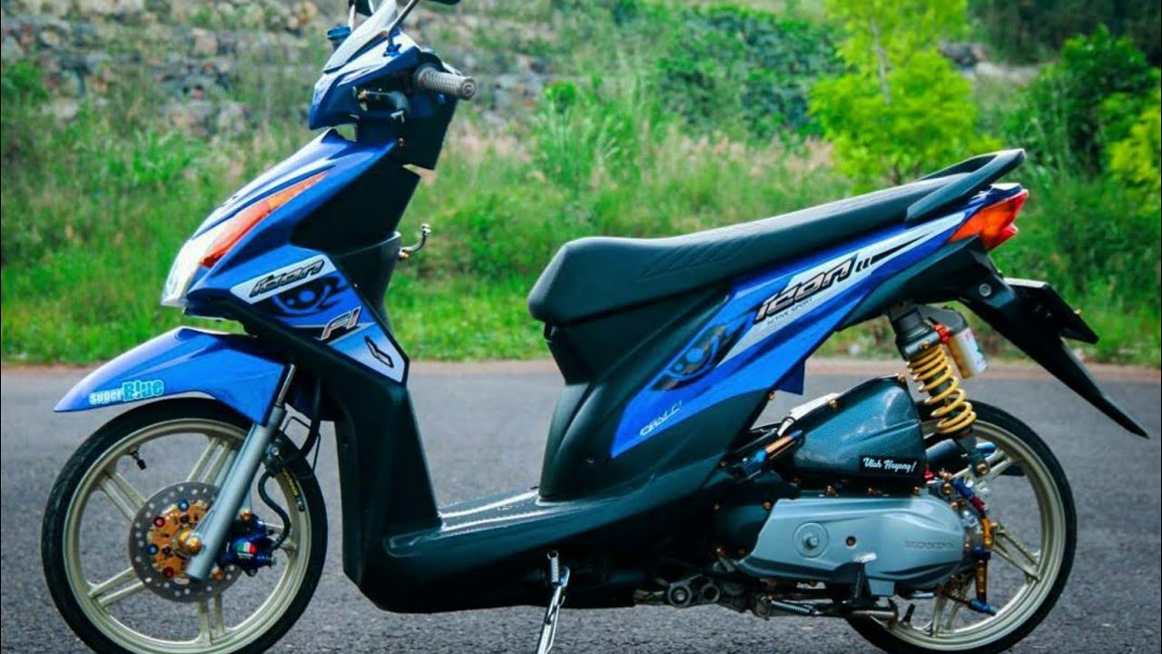Modifikasi Beat Fi Warna Biru. Ide Modifikasi Beat Fi Simple Warna Biru Terlengkap