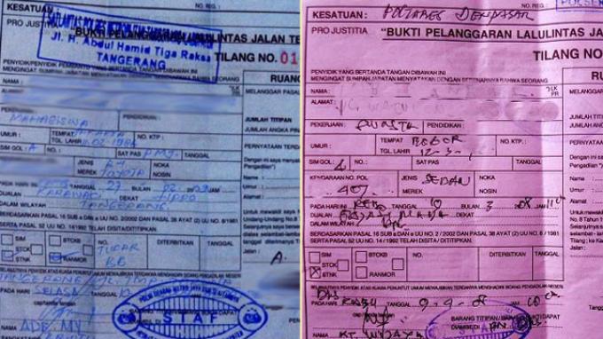 Perbedaan Slip Merah Dan Biru. Operasi Patuh 2019: Kenali Beda Tilang Slip Biru dan Merah, dari