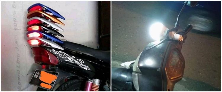 Lampu Motor Modifikasi. 10 Modifikasi lampu motor ini bikin anak motor cekikikan