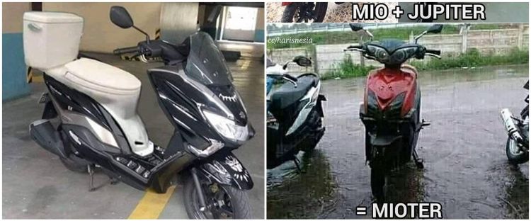Motor Matic Lucu. 20 Modifikasi absurd motor matic, bikin pengguna jalan geleng kepala