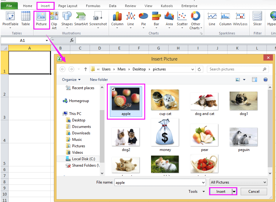 Cara Pasang Foto Cell. Bagaimana cara memasukkan banyak gambar ke dalam sel di Excel?