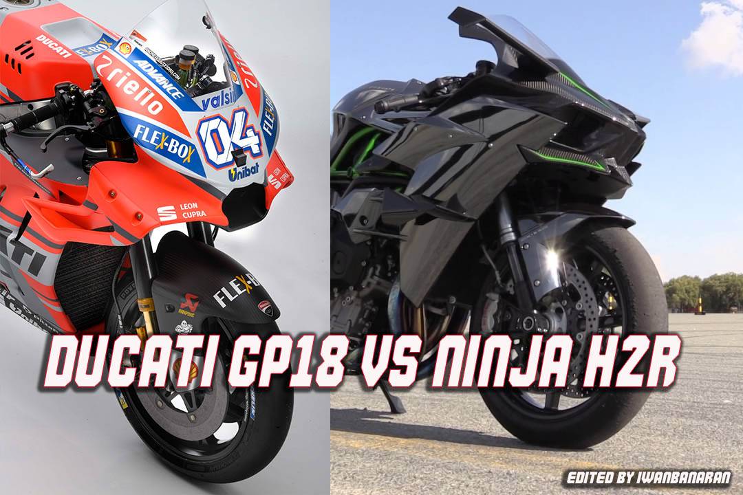 Kecepatan Ninja H2r. Adu drag Kawasaki Ninja H2R vs Ducati GP18, siapa pemenangnya