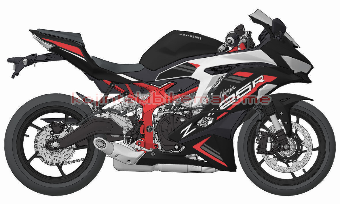 Sketsa Motor Ninja. Sketsa Ninja ZX-25R warna hitam-merah dari Jepang . . . nantikan