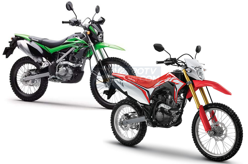 Crf150l Vs Klx 150. Adu Spek Trail 150cc, CRF150L VS KLX 150BF