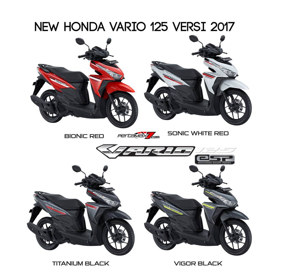 Harga Vario 2017 Terbaru. Warna Baru Honda Vario 125 Versi 2017, Harga Mulai Rp.18175 Juta