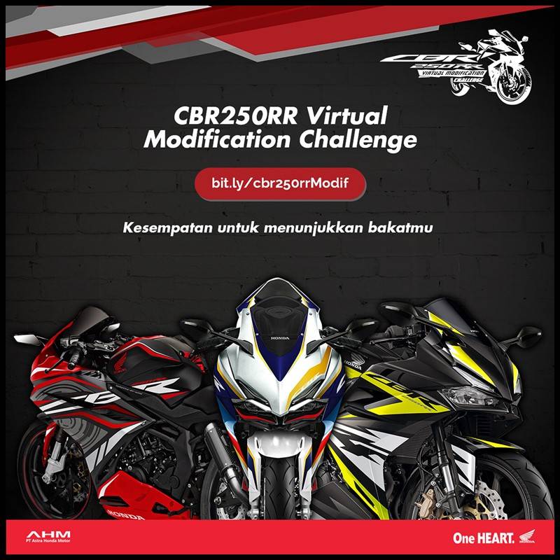 Cbr250rr Virtual Modify Challenge. Ayo ikutan Honda CBR250RR Virtual Modif Challenge Berhadiah