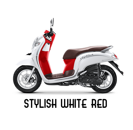 Honda Scoopy Stylish White. Warna Baru Honda Scoopy Stylish White Red, Merah Putih