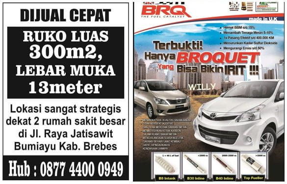 Contoh Iklan Jual Motor Bekas. Iklan Baris dan Iklan Kolom [Pengertian, Ciri-Ciri, Tujuan]