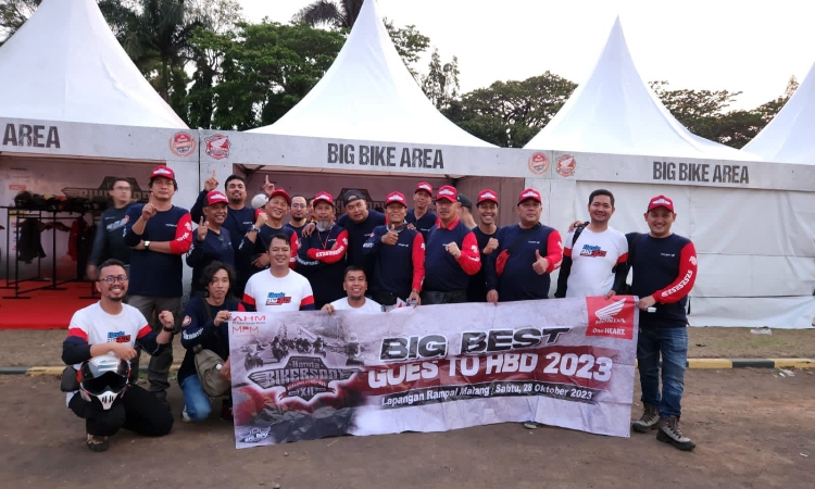 Honda Big Bike Indonesia. Cerita Komunitas Honda Big Bike Jatim Hadiri HBD Nasional 2023