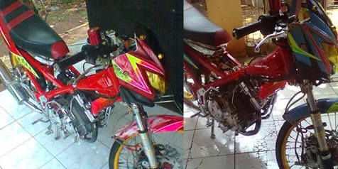Harga Crom Motor Satria Fu. Modifikasi Suzuki Satria FU Full Chrome