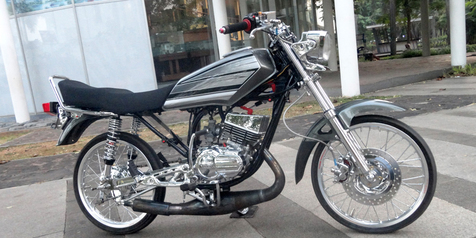 Modifikasi Rx King Warna Silver. RX-King Bersolek Silver Minimalis