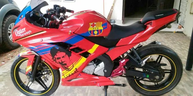 New Vixion Merah Modif. Modif Vixion Sport Merah Barcelona