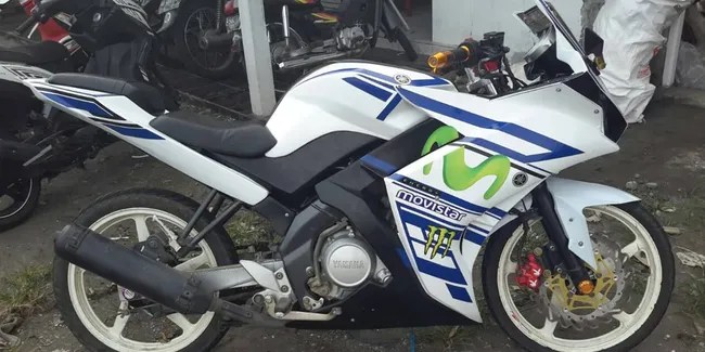 Vixion Old Modif R25. Old Vixion Tampil Beda dan Lebih Sporty