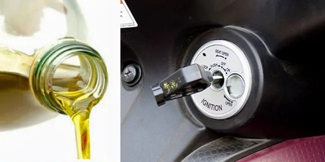 Kunci Kontak Motor Tidak Bisa On. Kunci Kontak Motor Macet? Minyak Goreng Bisa Jadi Solusi