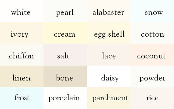 Warna Velg Putih Mutiara. Mengenal Macam-Macam Warna Putih & Hexcodenya