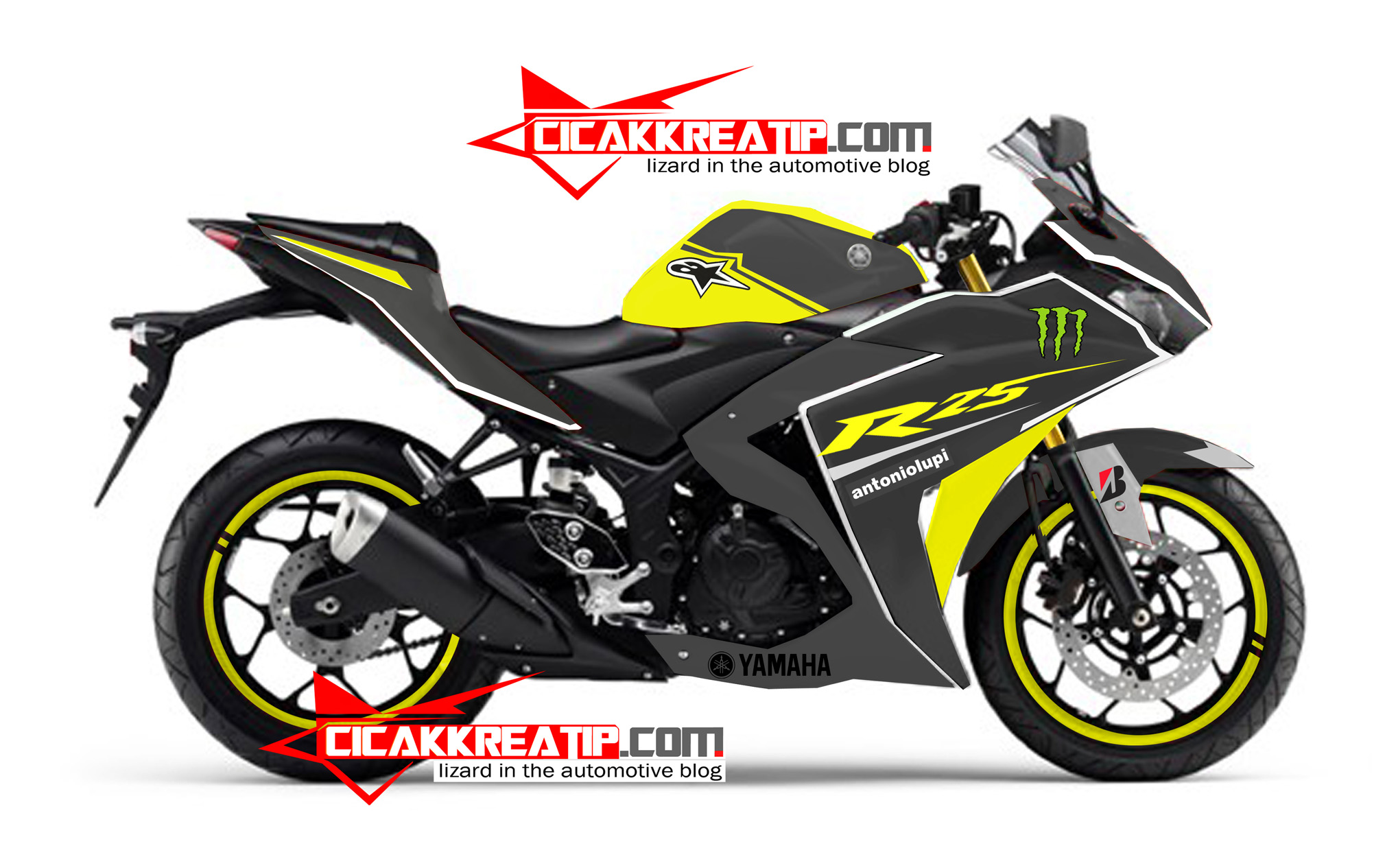 R25 Modif Hitam. Modif Yamaha R25… Warna kuning Kombinasi Hitam, Lumayan :D