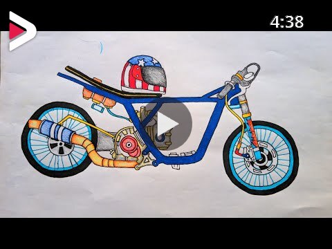 Sketsa Motor Drag. Menggambar Sketsa Motor Drag Mio 200CC دیدئو dideo