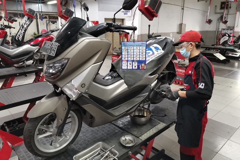 Kwitansi Service Motor. Menang Banyak Servis Motor Yamaha di Bengkel ini