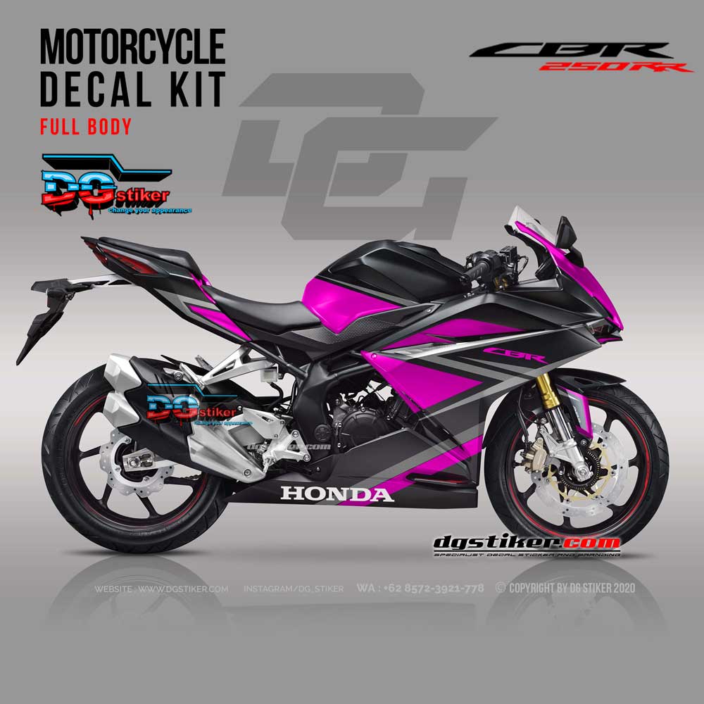 Modif Cbr250rr Hitam. Modif Decal Sticker CBR250RR Hitam Pink