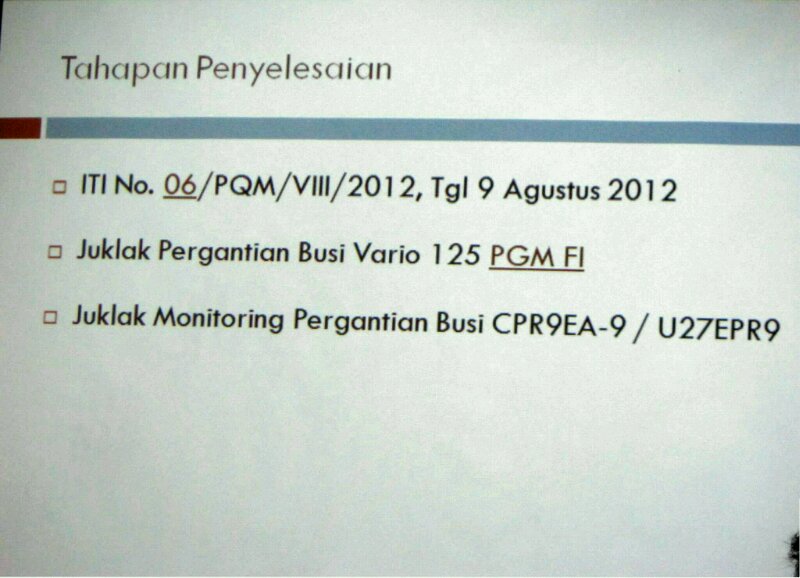 Busi Yang Cocok Untuk Vario 125 Pgm Fi. MASALAH NYENDAT-NYENDAT VARIO 125 PGM-FI