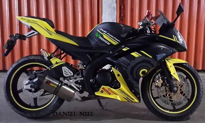 R15 Modif R6. Kini Giliran Vixion Modif R15, Swing Arm YZF-R6, Ban Pirelli Depan