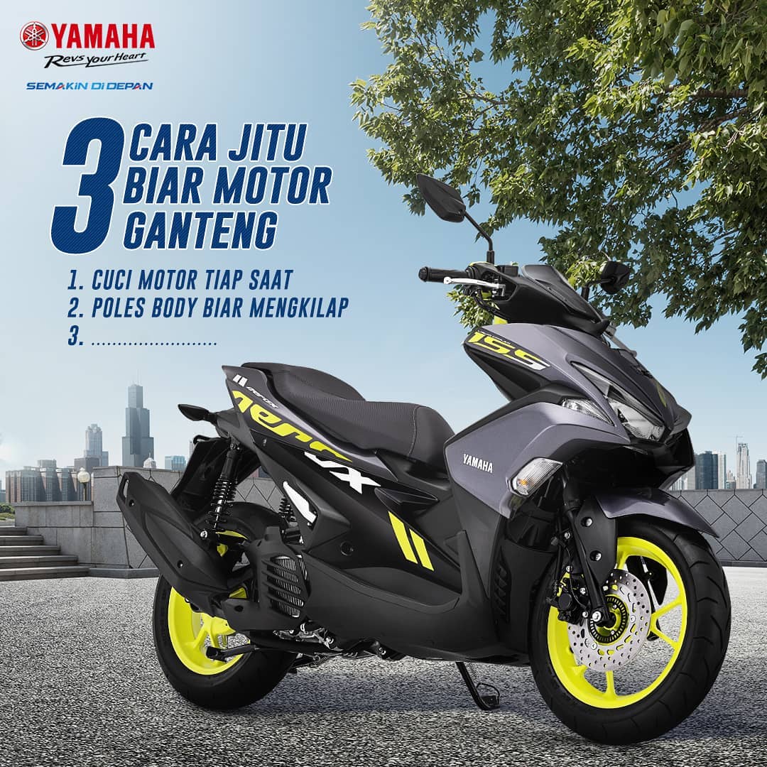 Aerox Warna Kuning 2019. Warna Baru Yamaha Aerox 155 VVA Versi 2019, Grey Velg Stabilo