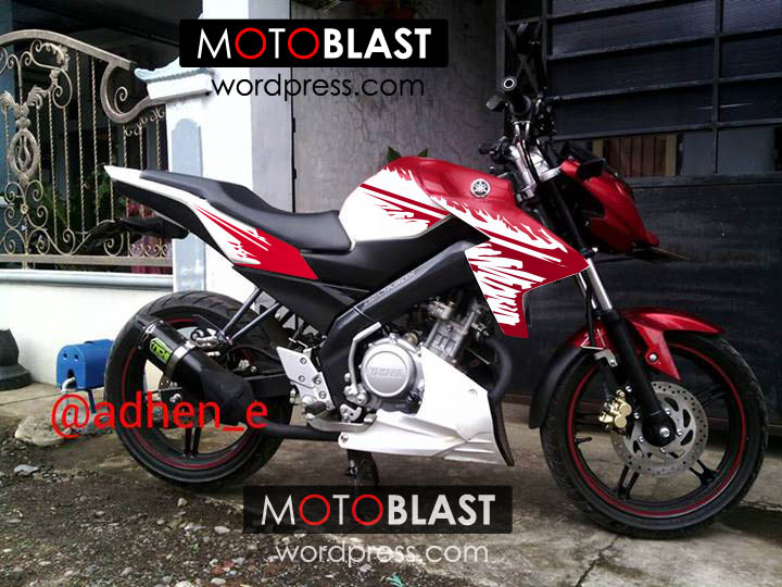 Modifikasi Vixion Merah Putih. Modif Striping New Vixion Merah Putih!!
