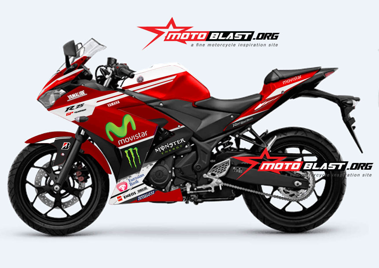 Modifikasi R25 Merah. modifikasi movistar R25 merah