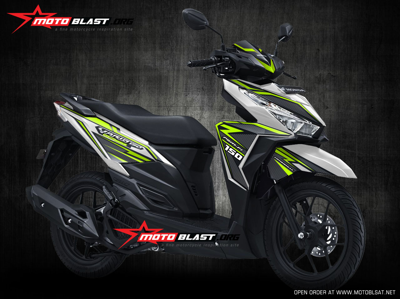 Honda Cb500x White. Honda Vario 150 White carbon Green lime