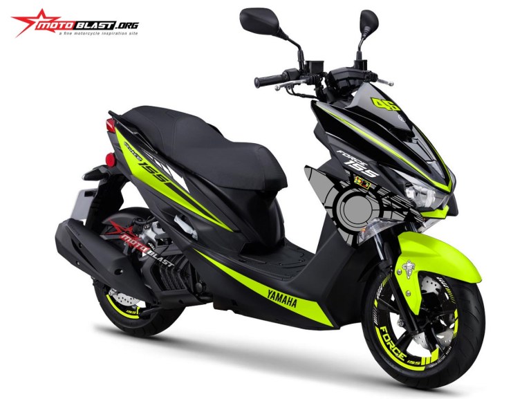 Yamaha Force 155 Modif. FIRST Modifikasi Striping Yamaha Force 155 Sun Moon Winter test